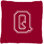 Monogramme initiale marron et blanc intérieur/extérieur Throw Pillow