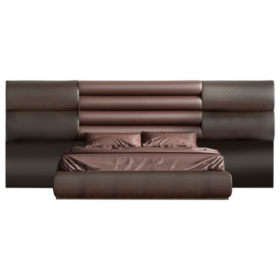 Klass Vegan Leather Wingback Bed