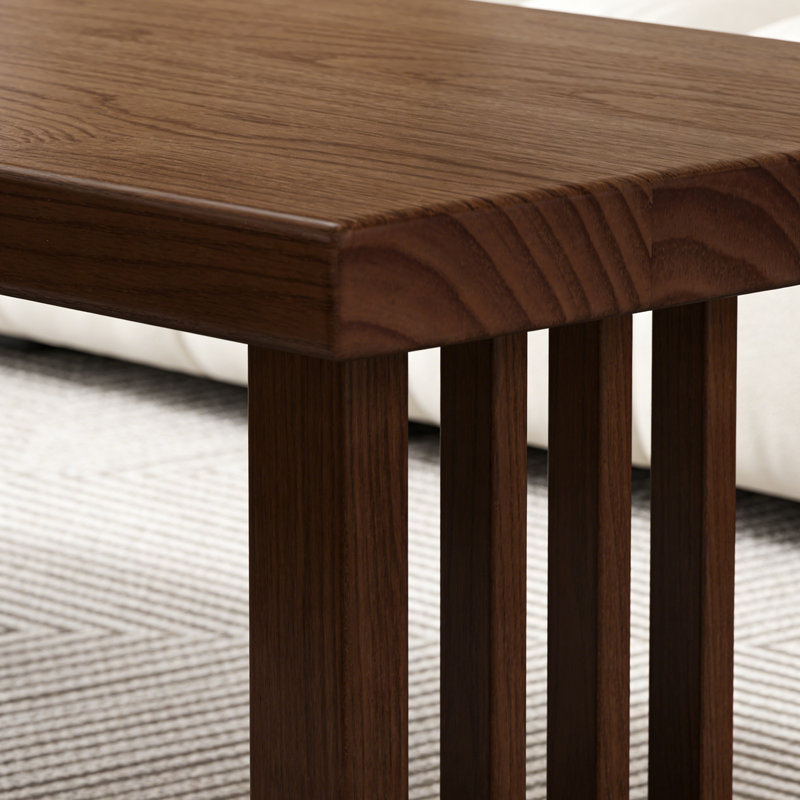Modern Rectangular Solid Ash Wood Coffee Table