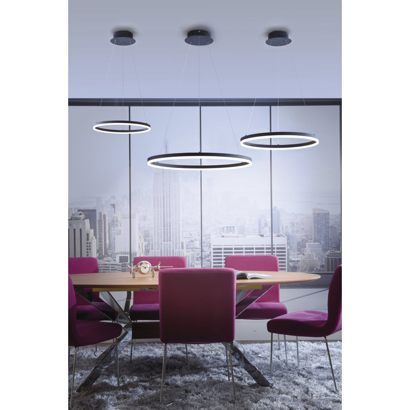 Karev 1 - Light Geometric LED Chandelier, 120cm H x 60cm W x 60cm D