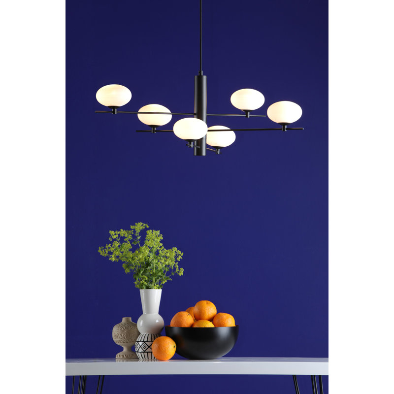 Oakbrook 6 - Light Matt Black Pendant