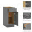 Armoire de base Shaker de style Shaker gris prêt à assembler de l 12 po x P 24 po x H 34,5 po Homeibro Cozy Design-99152004-126039597
