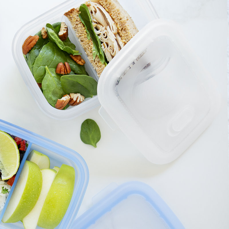 Verre en silicone 23,6 oz Contenant alimentaire, Transparent