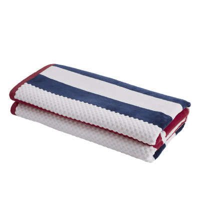 Serviette de plage 100% coton rayée Gilus