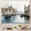 "Blue Canal Urban Venice Charcoal", reproduction sur toile-1250227981-1250227986