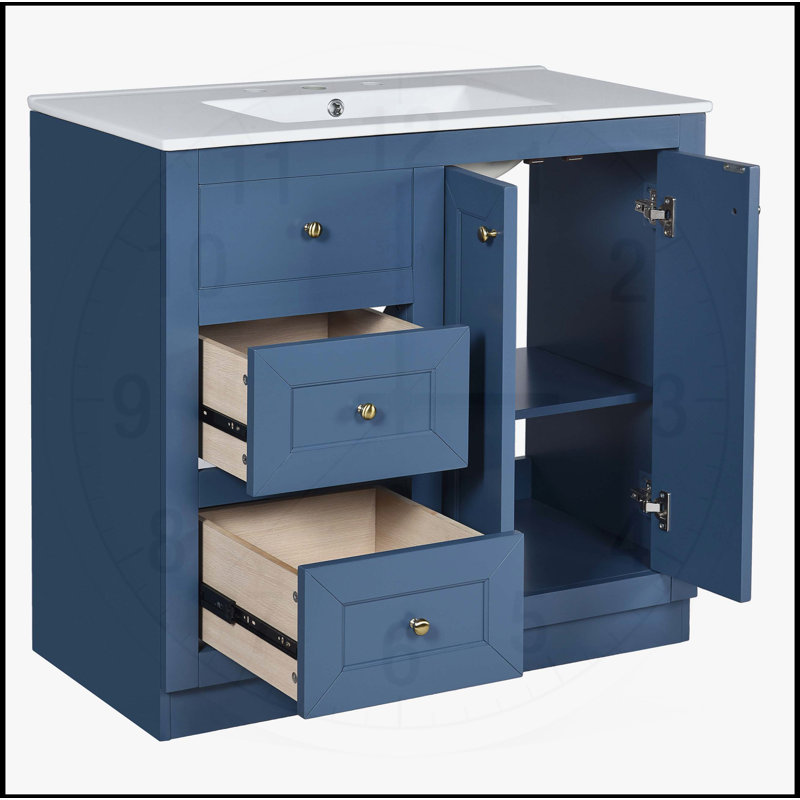 Meuble-lavabo 36 po avec lavabo en céramique