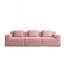 Canapé modulaire sans siège à 3 places, canapé modulaire Cloud avec assise profonde, canapé modulaire moderne à 3 places avec coussins décoratifs Tissu en velours côtelé-1432722932-1432722938-1432722941