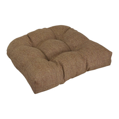 Coussin de chaise d'extérieur 19 pouces à dossier arrondi en oléfine tissée