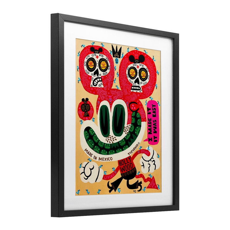 «Bright Mexico», reproduction encadrée sous verre, conception de Jorge R. Gutierrez, Cadre noir minuit, H 21 po x l 17 po