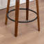 Tabouret de comptoir pivotant rembourré avec structure en bois Devault-123162591