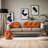 PUMPKIN SEAT Velvet Round Decorative Pillow for Sofa Decor (18-Inch)-1243417638