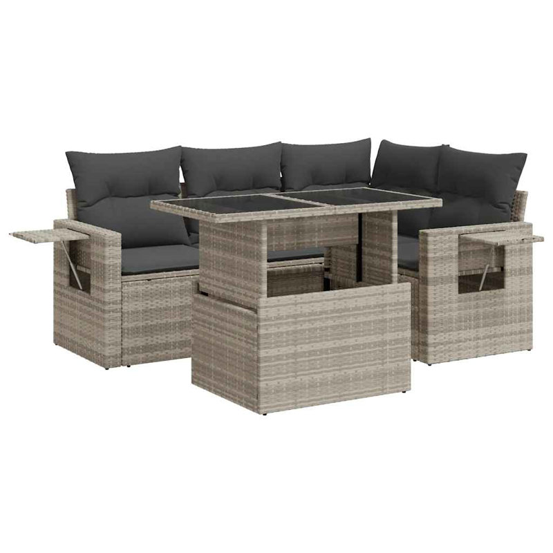  Garden Sofa Set Light Grey