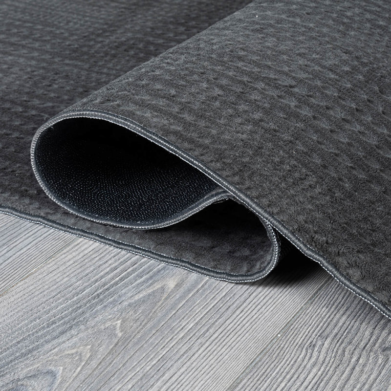 Non-Slip Area Rug, Rectangle 4' x 6', Dark Gray