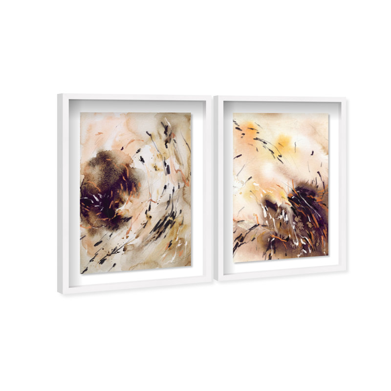 Floating Autumn Set Set by Oliver Gal, 51"H x 35"W, White Shadowbox