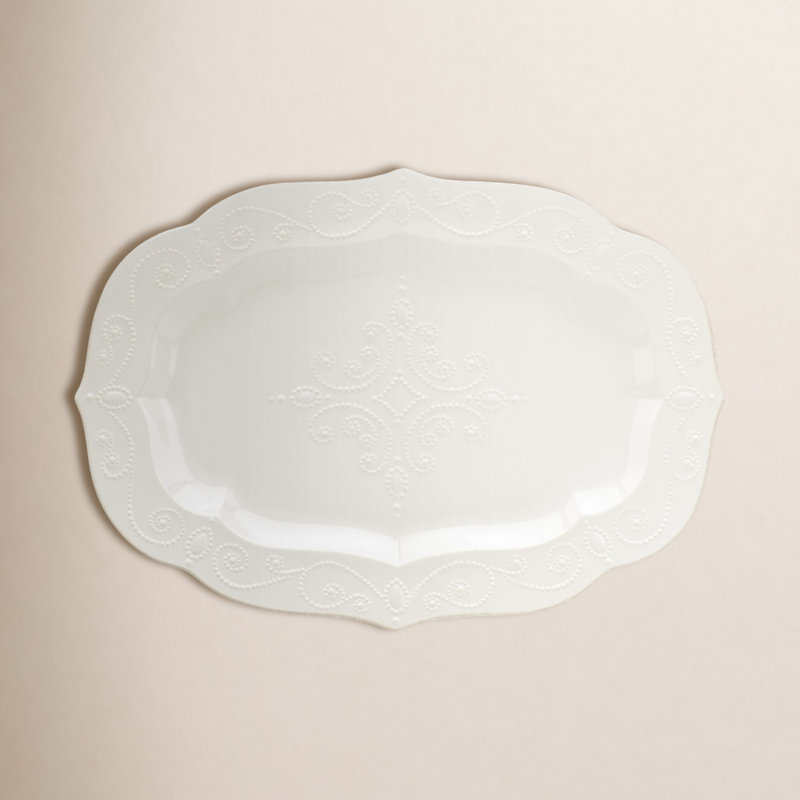 French Perle White Platter