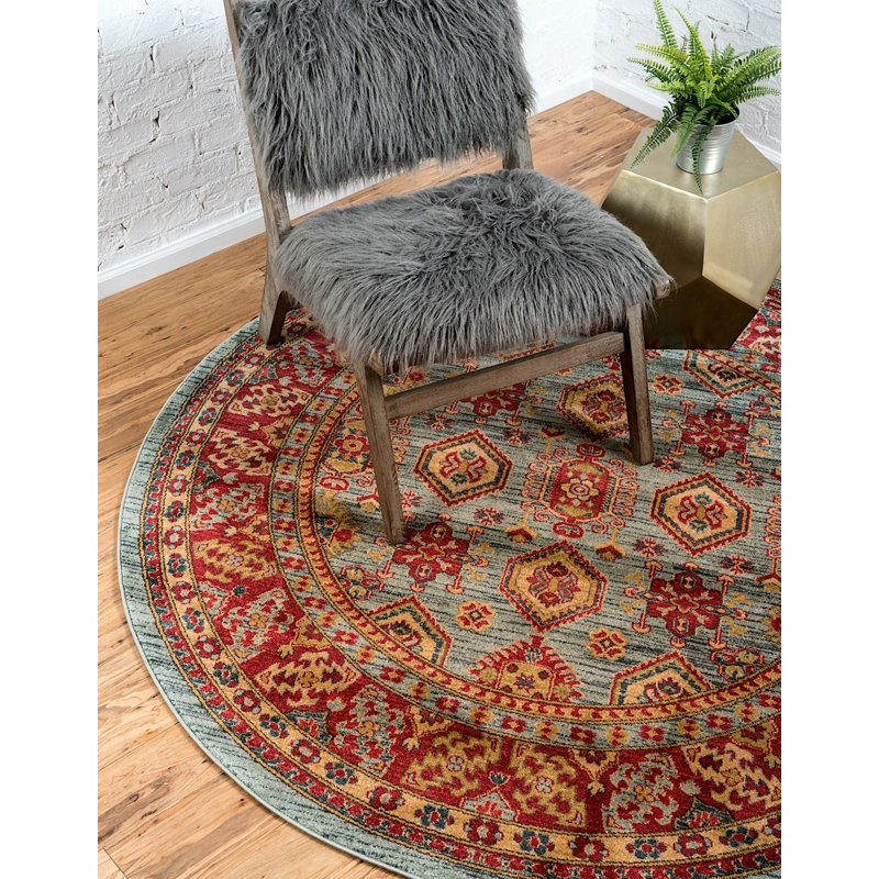Eesi Floral Indoor Rug, Round 8'
