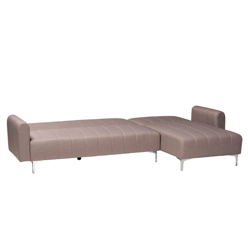 Canapé et méridienne rembourrés Aadyan, Mélange de polyester beige / polyuréthane