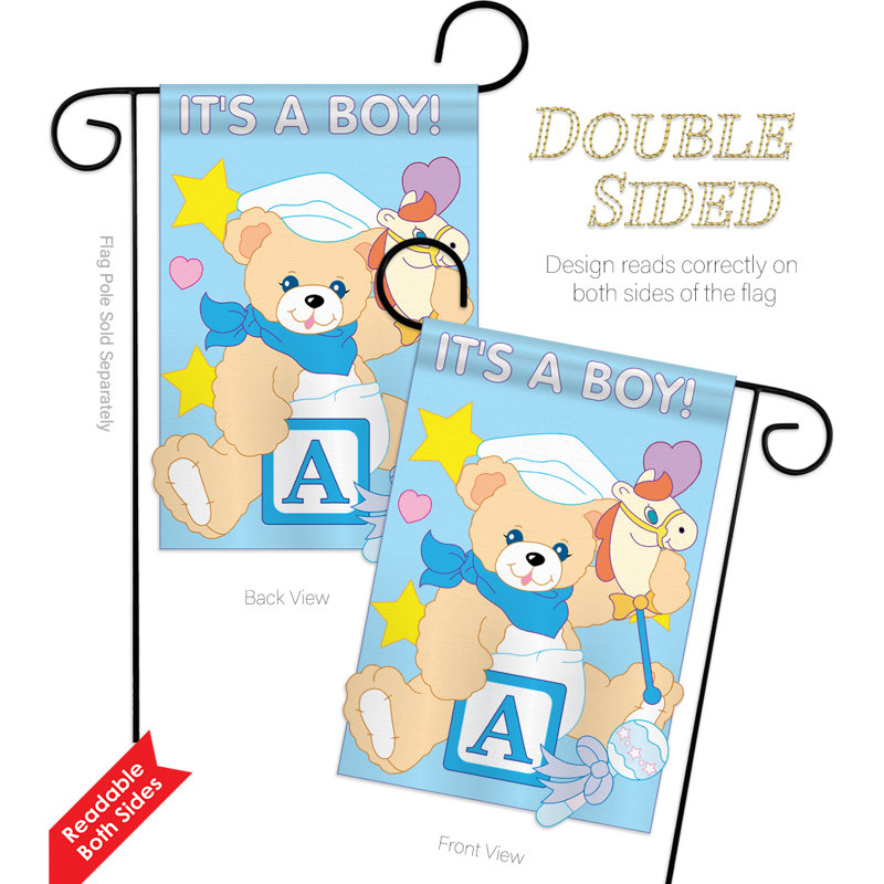 Une occasion spéciale pour enfant applique un polyester de 2 côtés 18,5 x 13 po ensemble de drapeau