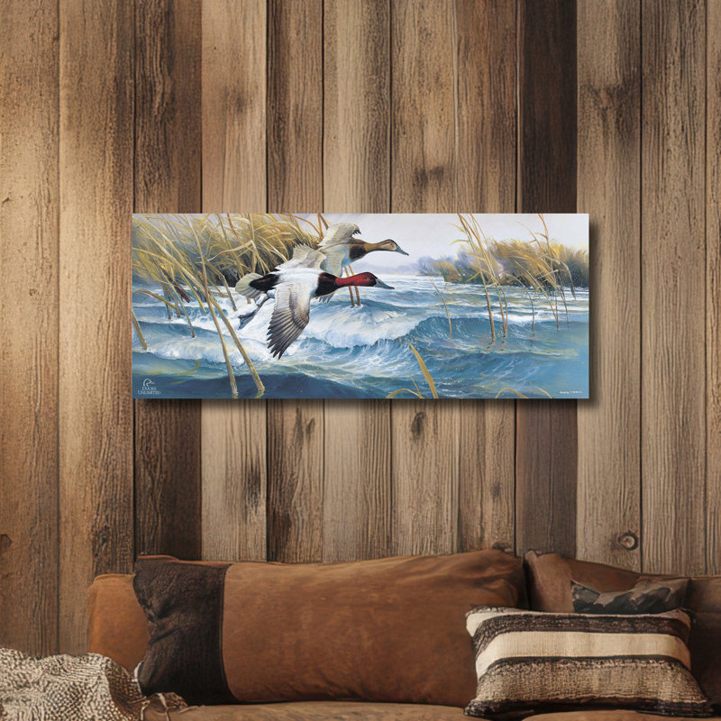 Sur la terrasse, 30 x 76 cm, panneau mural rustique en bois de style ferme