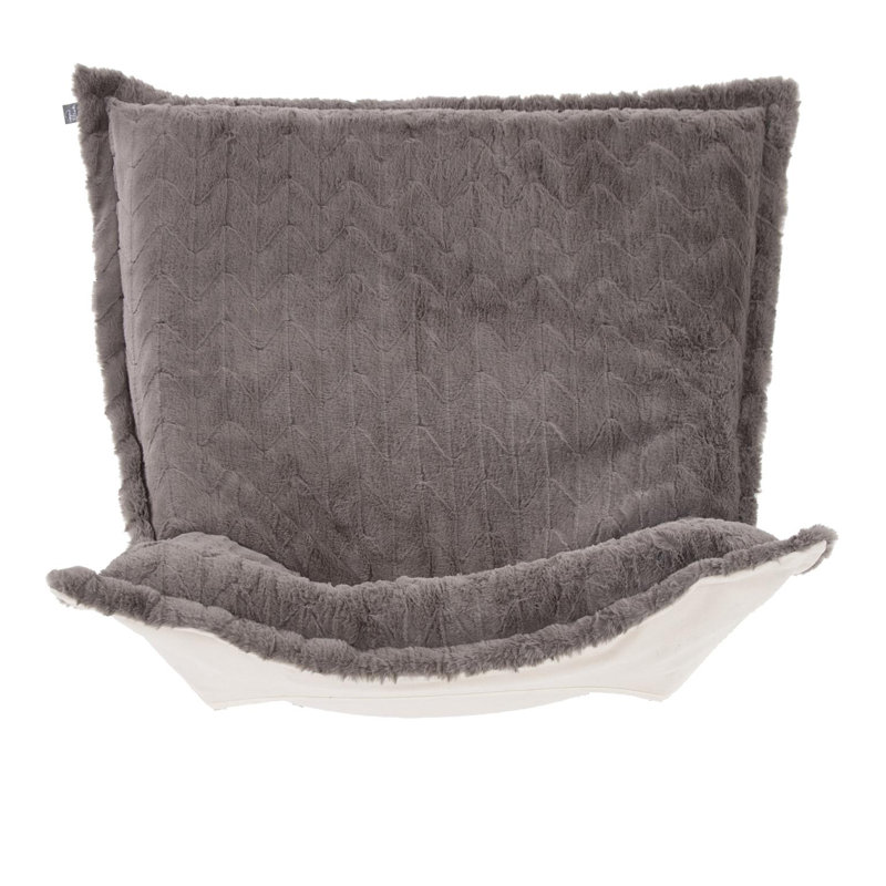 Puff Chair Cushion Angora Cushion and Cover Only, Stone 