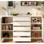 Armoire de rangement de style moderne de couleur crème