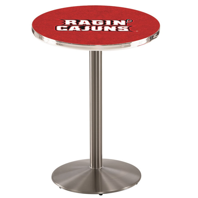 Round Metal Base Dining Table, Stainless Steel, University of Louisiana at Lafayette