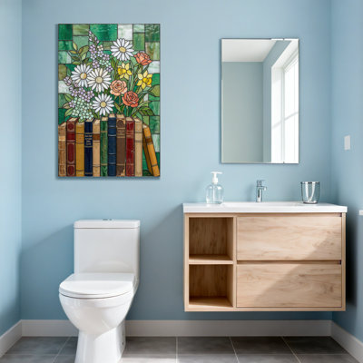 Plants &Flowers Floral Books Stained Glass Pattern Art