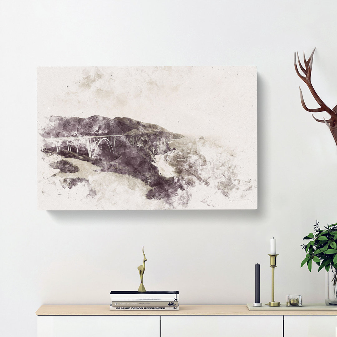 The Bixby Creek Bridge In California - Wrapped Canvas