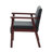 Black Pu Wood Frame Accent Armchair, Sturdy Cedar Legs, High-density Foam Seat, Non-slip Pads, Easy Assembly, For Living Room Bedroom Office