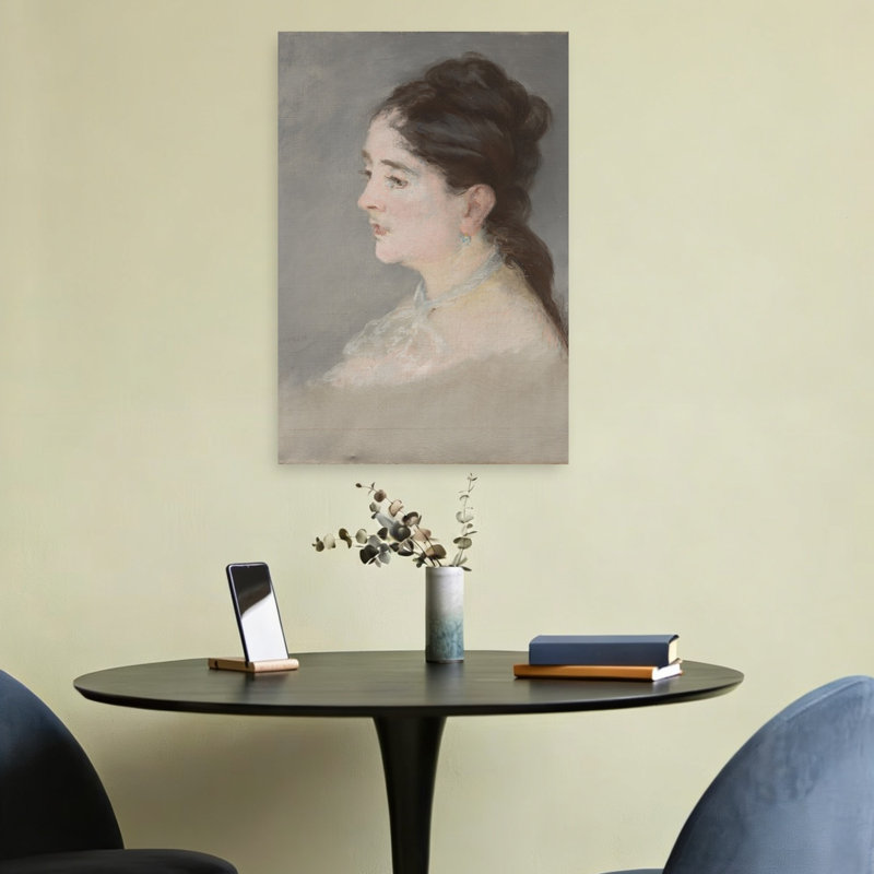 Claire Campbell, 1882, Portrait abstrait contemporain, Estampe murale, H 24 po x l 16 po