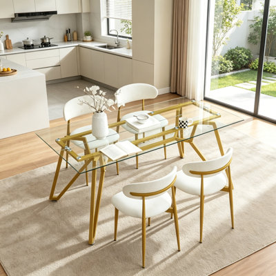 Rectangular Glass Dining Table