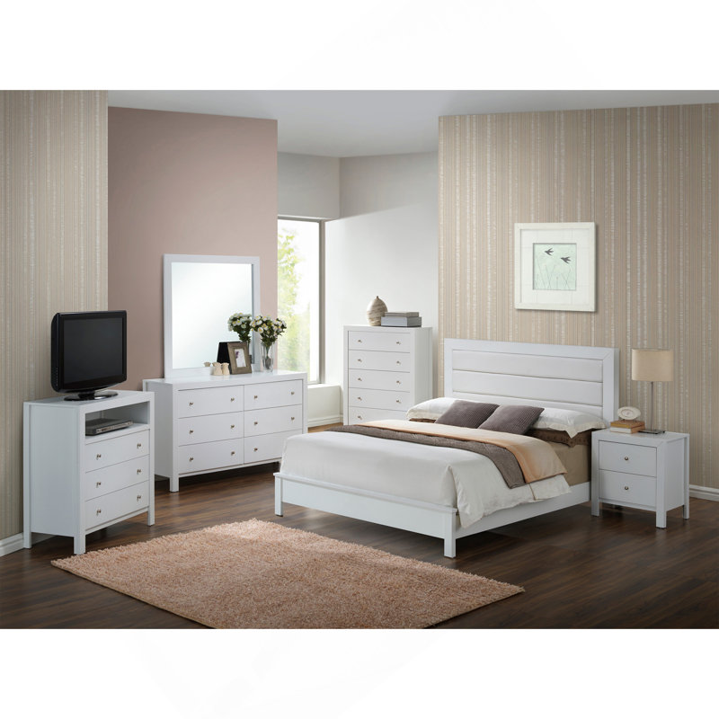 Elegant Full Bed In Versatile White, Full