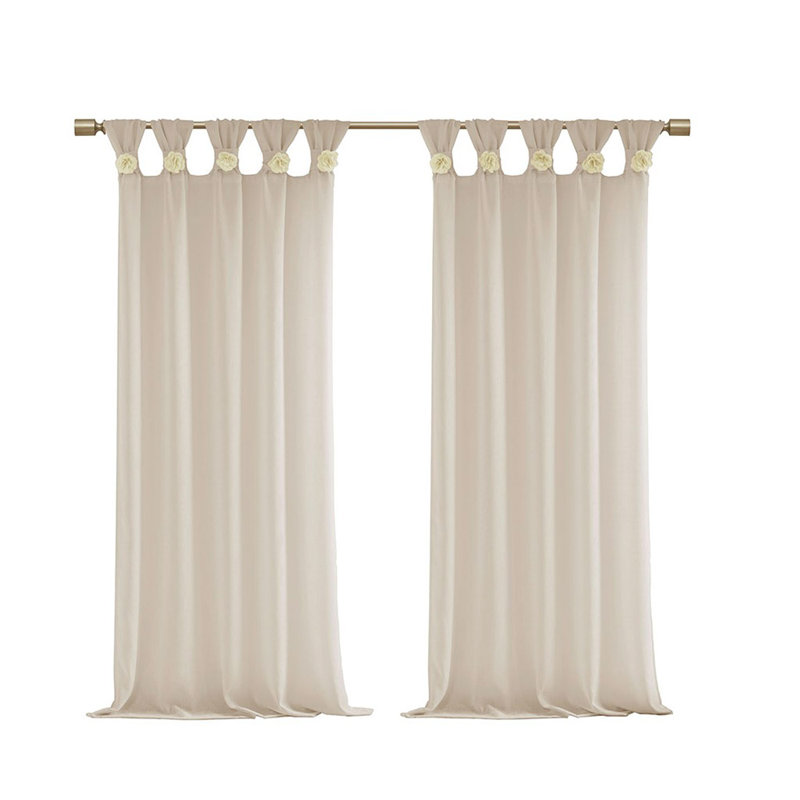 Panneau de rideau simple en polyester Lieveke