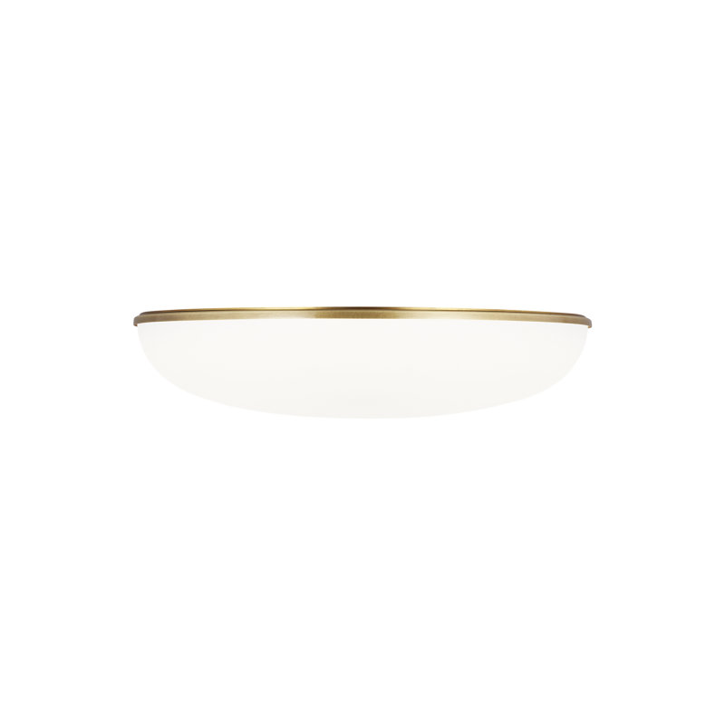 Megan 1 - Light LED Flush Mount, 3000K, Plated Brass