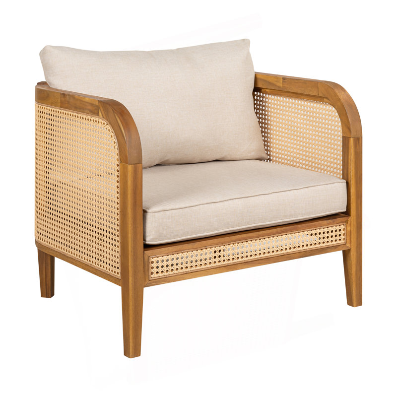 Chaise avec accoudoirs rembourrée pour l'extérieur
