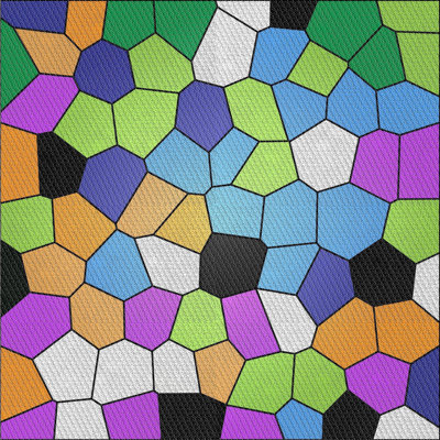 Tapis orange à motif géométrique