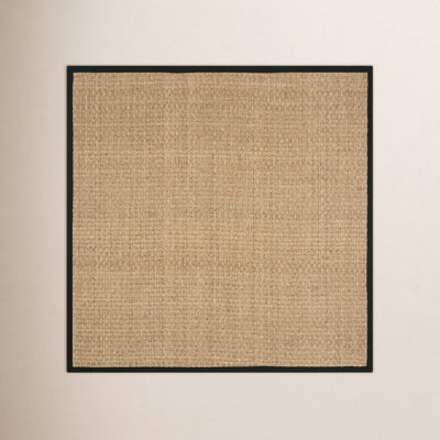 Natural Black Seagrass Rug