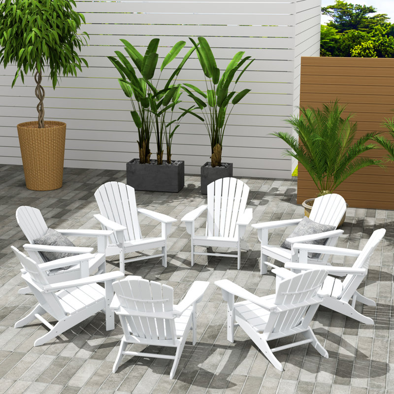 Altura Foldable Outdoor Adirondack Chair, White