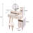 Vanity Table With Led Mirror And Spacious Storage - Fashionable, Construction  L31.5"-43.2"X W15.8" X H48.1"