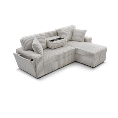 Glory Furniture Connie G00407-SCH Sofa Bed Chaise Ivory