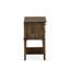 2 Piece Bedroom Set - Button Tufted Modern Bed - Brown Taupe Velvet Fabric Upholstered Headboard and a Distressed Jacobean Finish Nightstand-879351935-879351932
