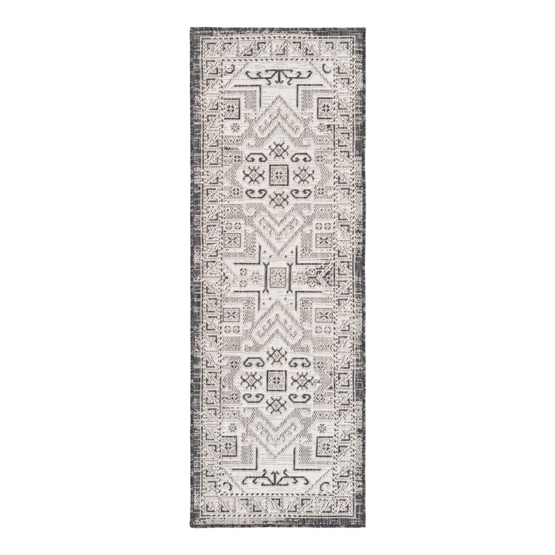 Tapis intérieur / extérieur bleu Alucard Southwestern, Tapis de couloir 2 pi x 6 pi