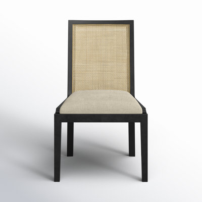 Heitz Upholstered Back Parsons Chair in Beige