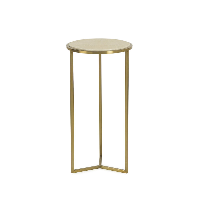 Table de bout Maison 55, Laiton satiné, Lin