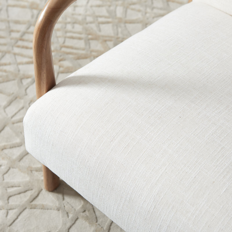 Jenasys Upholstered Accent Chair, Beige Linen