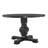 Elegant Black 47" Round Pedestal Dining Table with Durable Rubberwood Base-1694973372