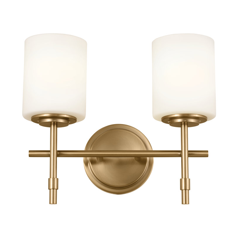 Luminaire de salle de bain, 2, Laiton naturel brossé