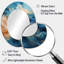 Blue Storms Charm Vivid liquide Art - grand miroir mural ovale sur métal-123463176