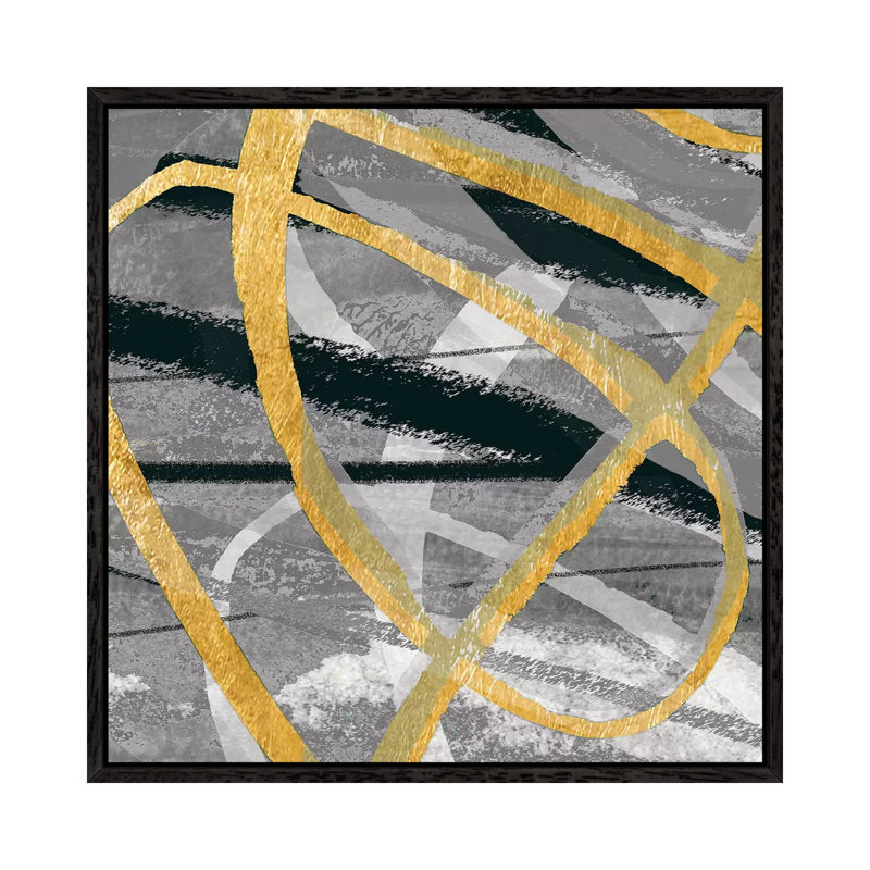 Grey Dance I by Susan Jill - Floater Frame Gallery-Wrapped Canvas Giclée on Canvas, 45.72 cm H x 45.72 cm W, Black Framed