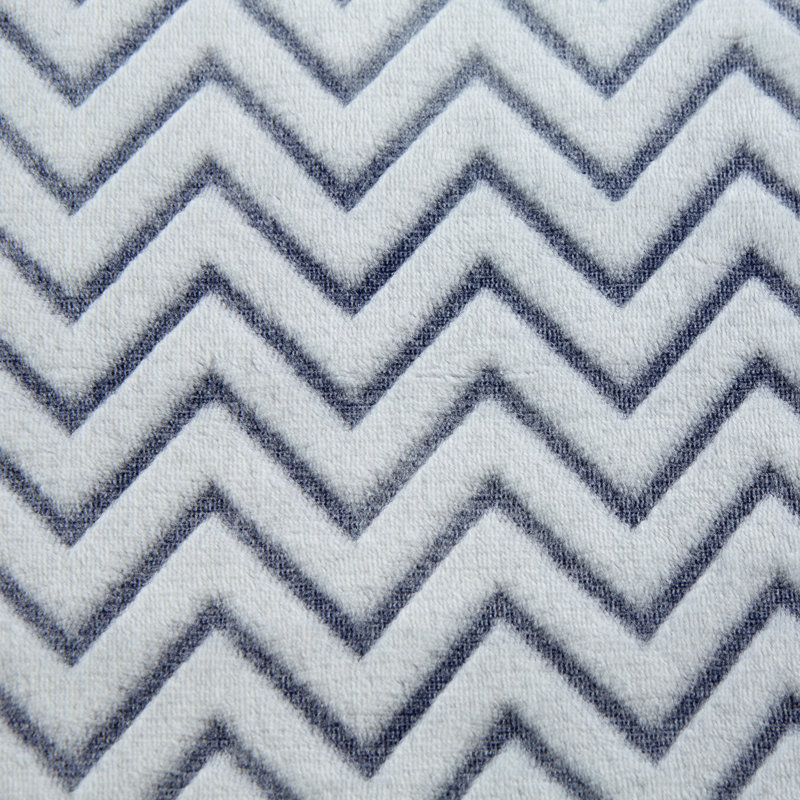 Jeté en peluche Chevron, Bleu